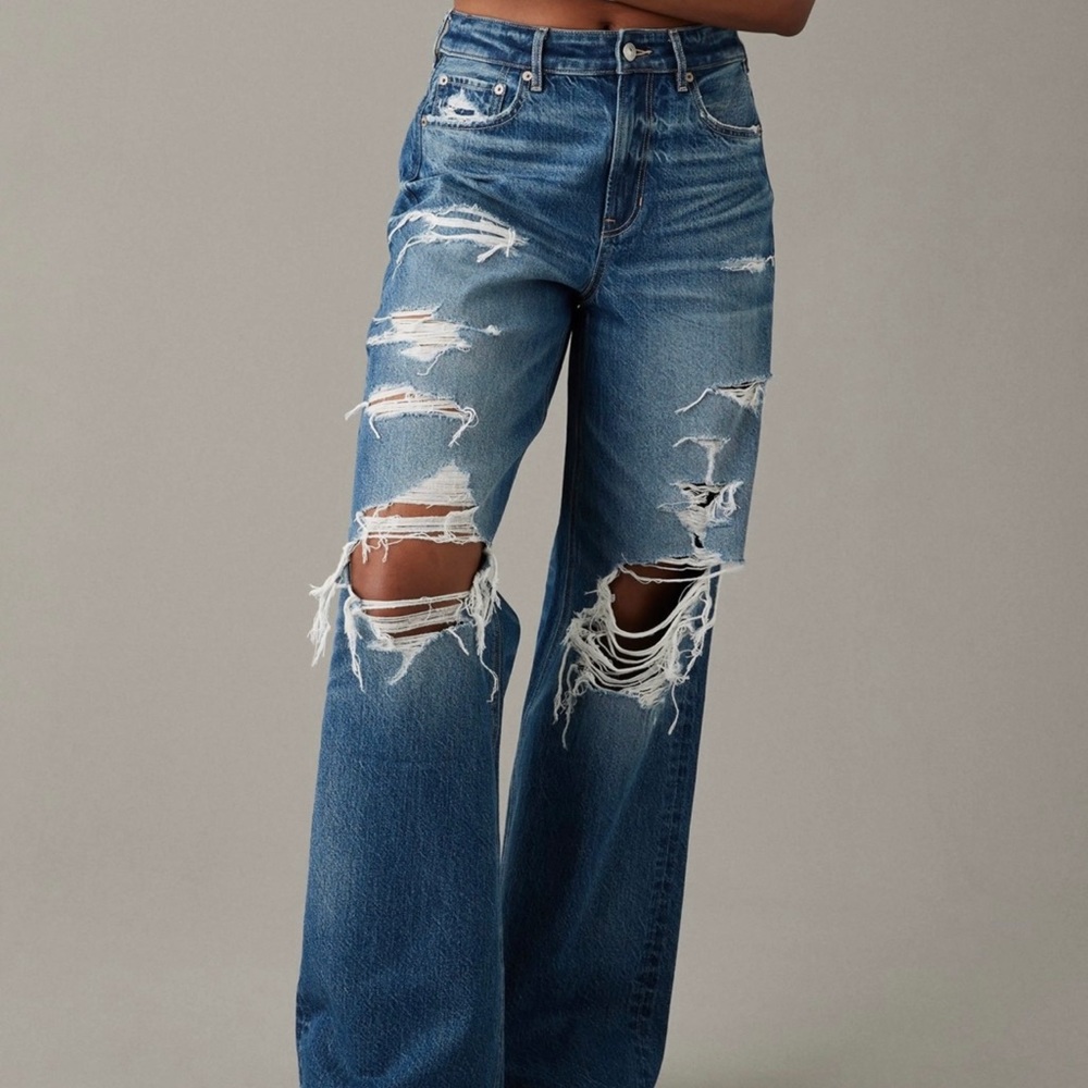 AE Super High-Waisted Baggy Wide-Leg Jean